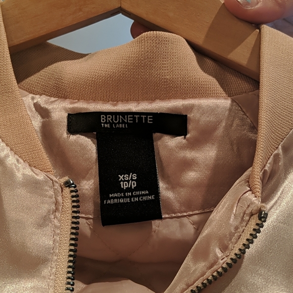 Brunette the Label oversized satin bomber jacket - Picture 6 of 6